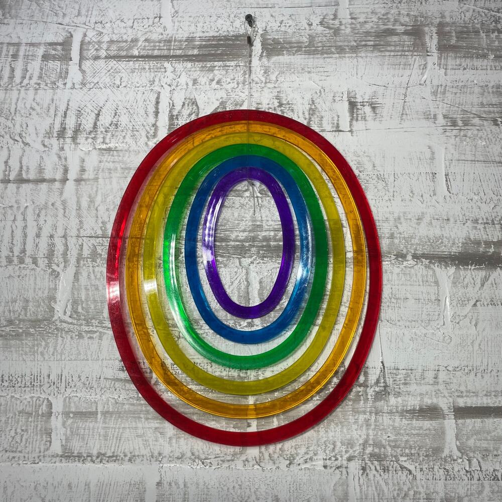 Rainbow Acrylic Rings Wind Chime